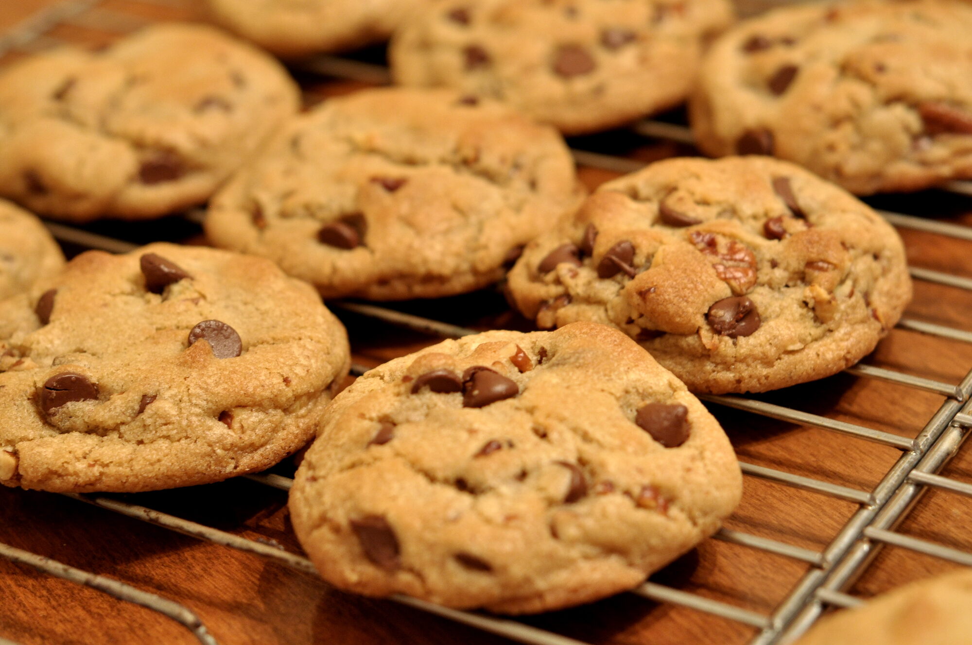 A thick brown butter jumbo cookie with sea salt